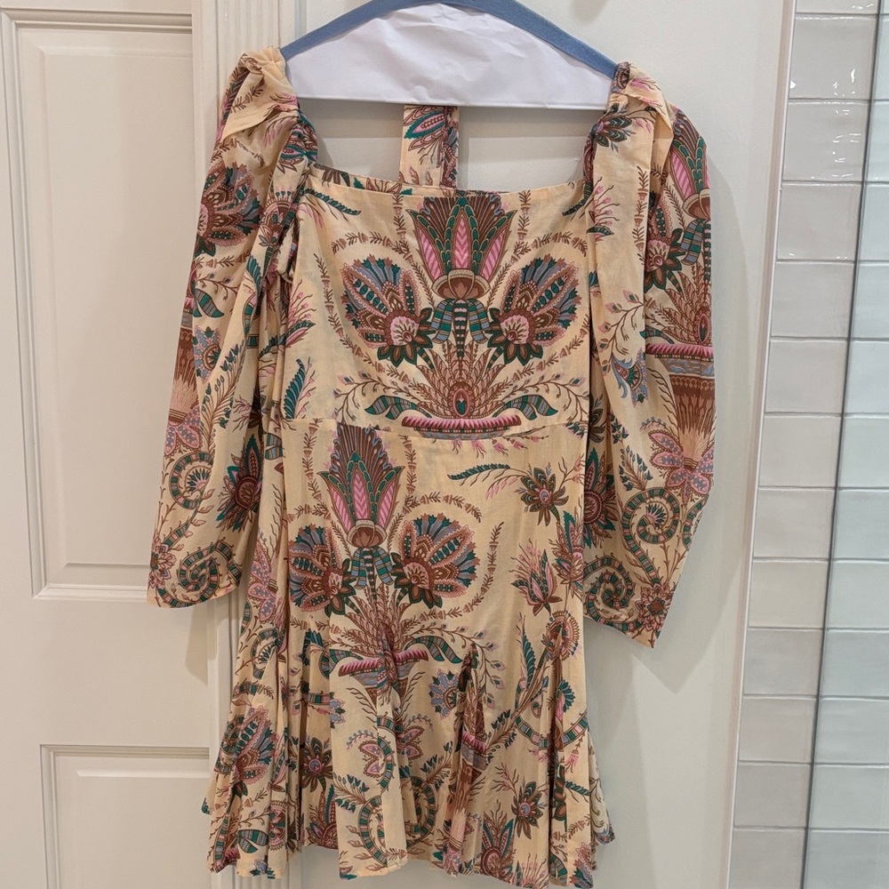 Mille Floral Print Cream Dress